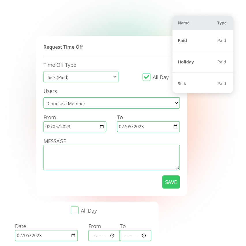 Resource Management Request Time off